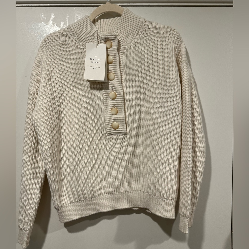 Sezane Pull Lucas Ecru